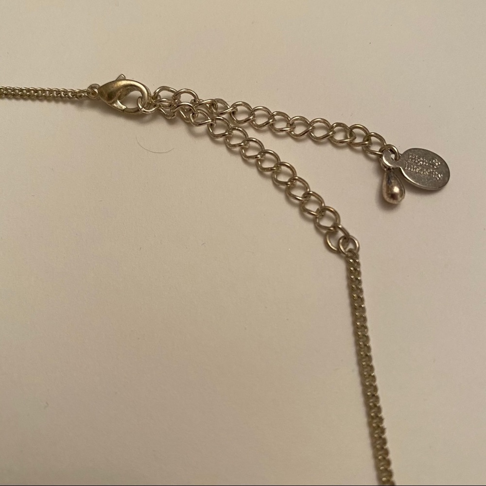 “C” Initial Silver Rhinestone Crystal Necklace - image 3